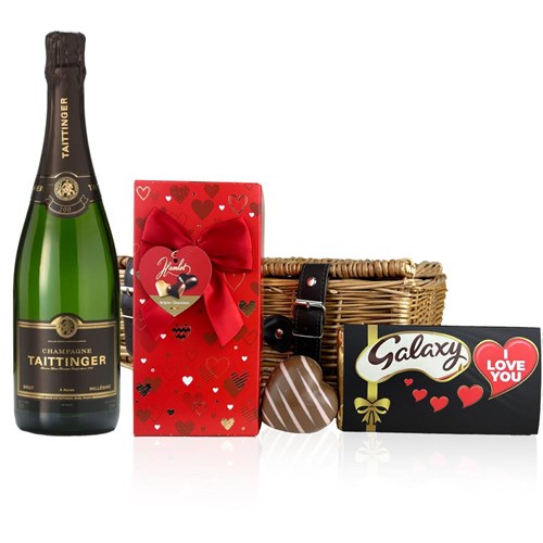 Taittinger Brut Vintage 2015 Champagne 75cl And Chocolate Love You hamper